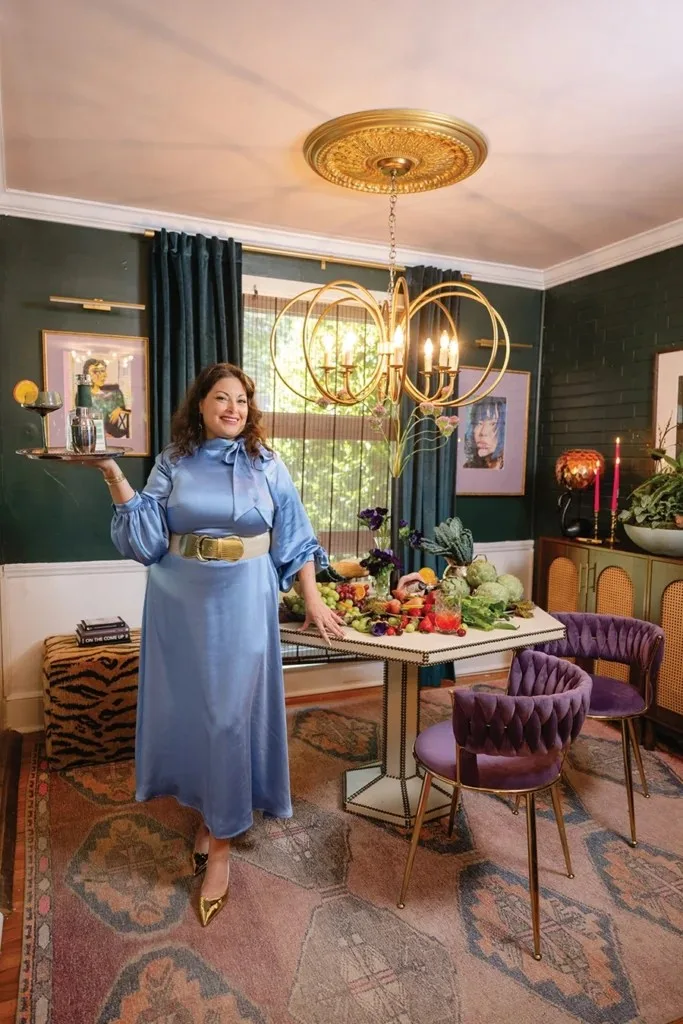 Courtney Kovacs in her dining room