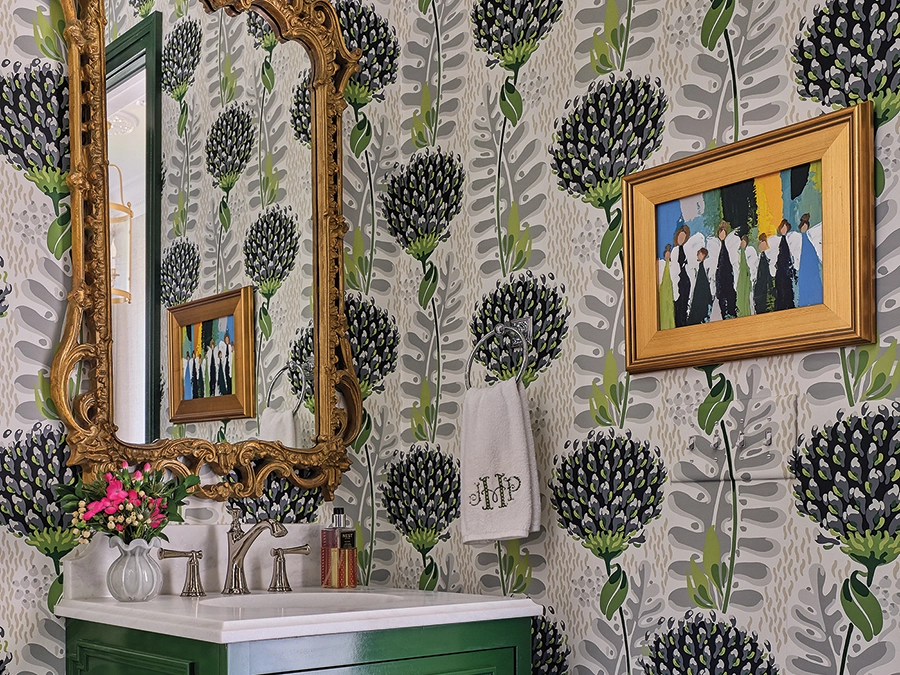 Powder room at the Horstman home