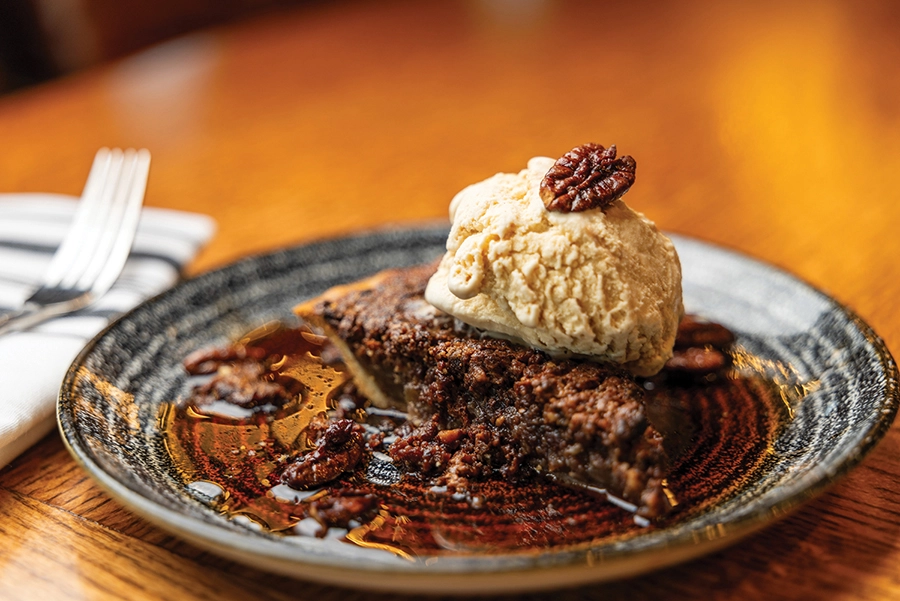 Crunkleton’s Pecan Pie with salted caramel ice cream