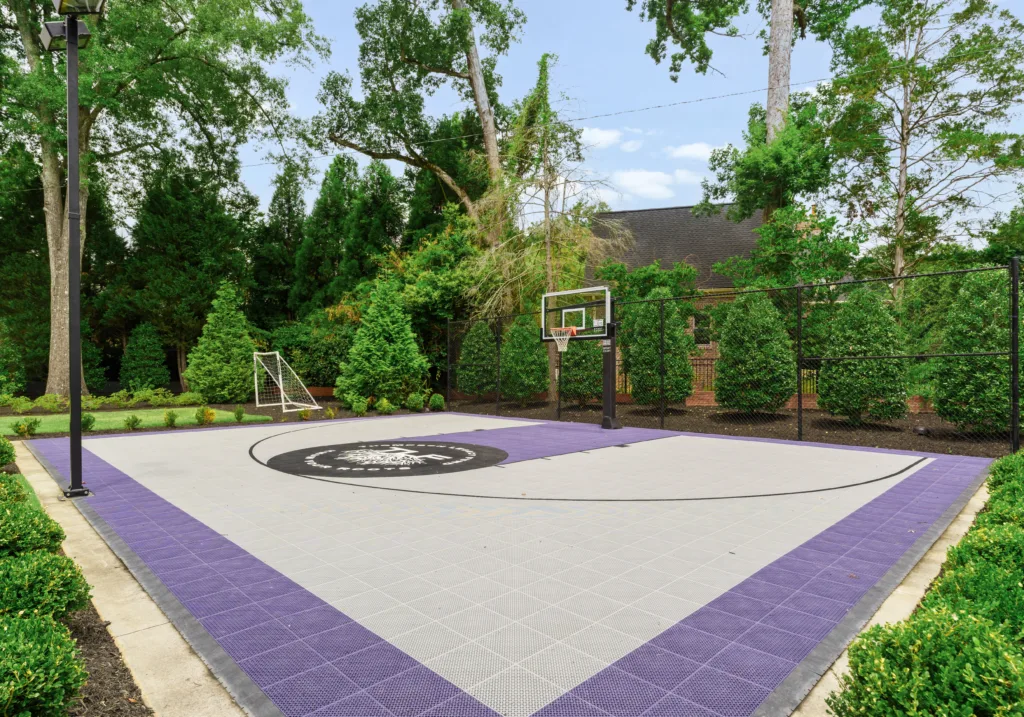 The court outside the former of home of Panthers star Shaq Thompson.