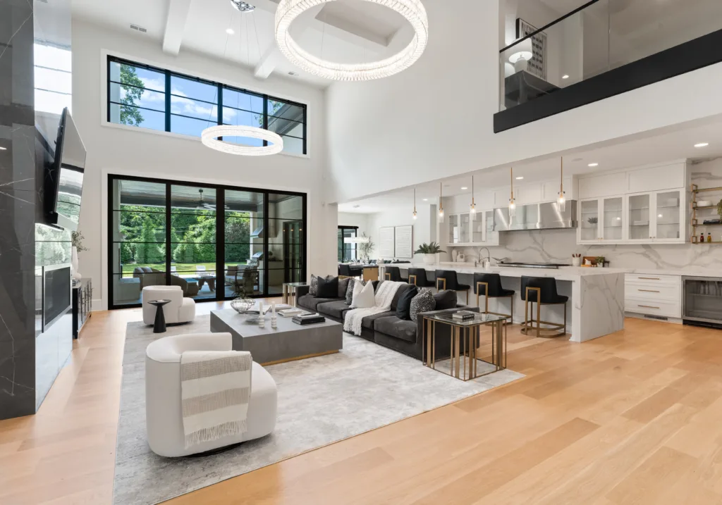 A living room in the Carmel Park neighborhood from a home that sold for $9 million.