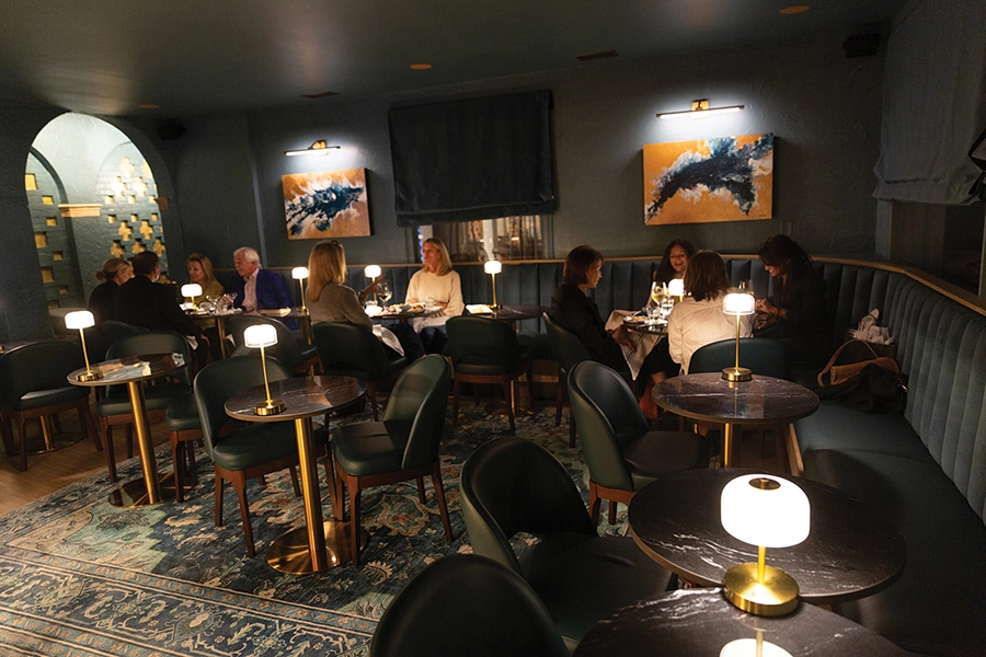 Interior seating at Sala