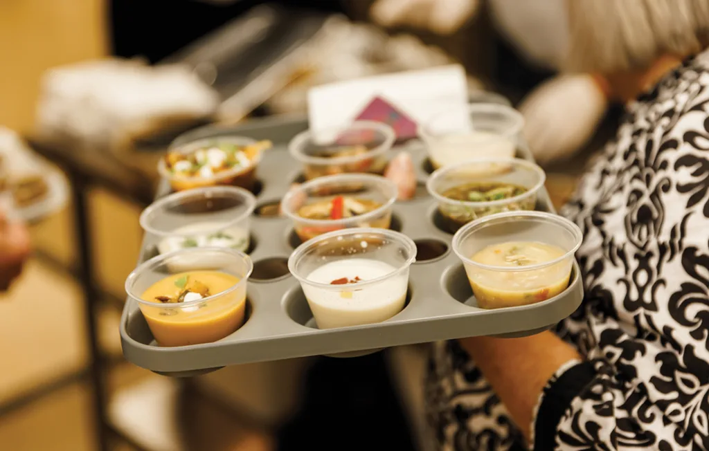 Soup on Sunday tray of soups