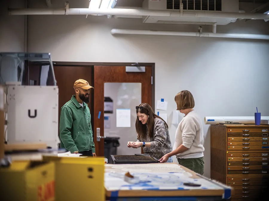 Asa Jackson working with artists