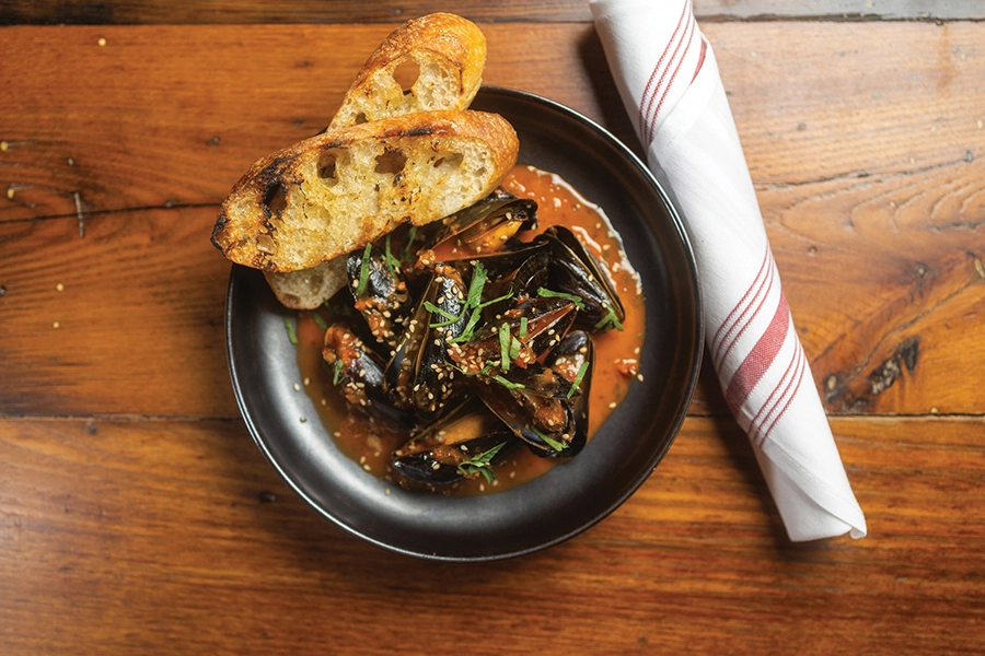 Chef Brittany Cochran's PEI mussels