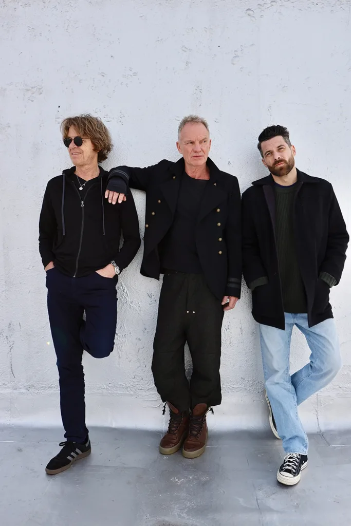 Sting with guitarist Dominic Miller and drummer Chris Maas. Photograph by Carter B. Smith.