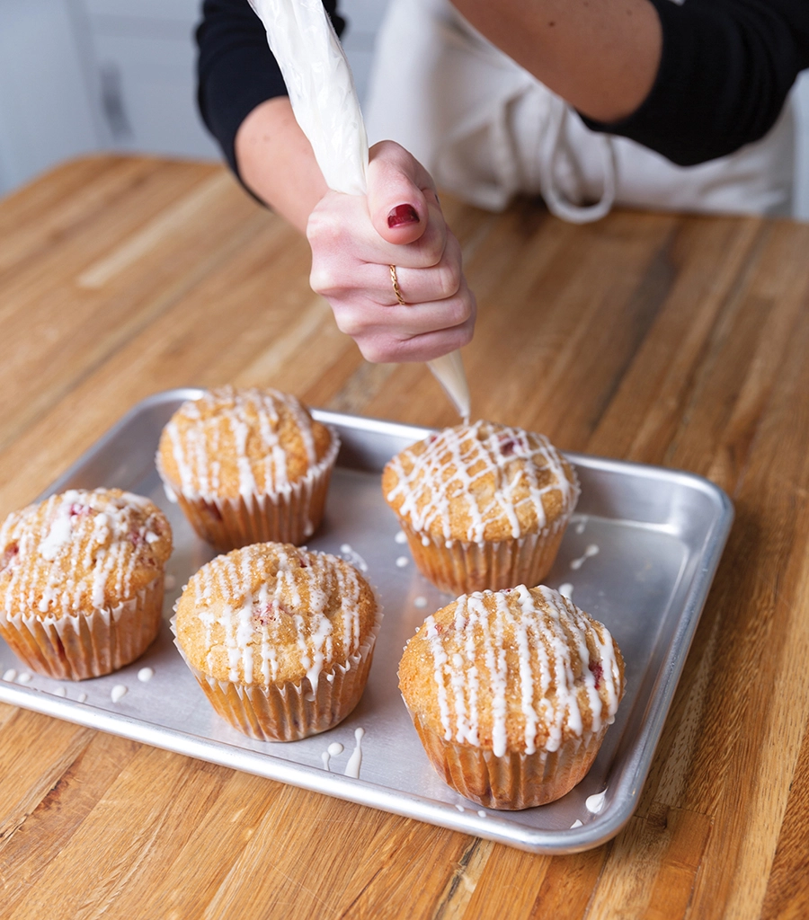 Becca Rankin icing cupcakes