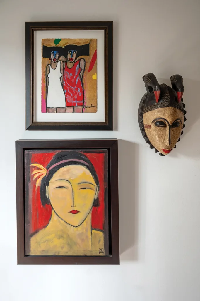 Brenda Schleunes' artwork on wall