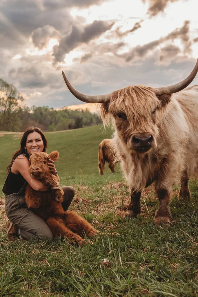 Happy Hens and Highland Cows owner Emily Grace by Lulla B Photography